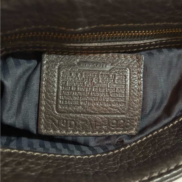 Coach vintage pebbles leather Dark Brown Leather Crossbody Bag - Picture 8 of 10